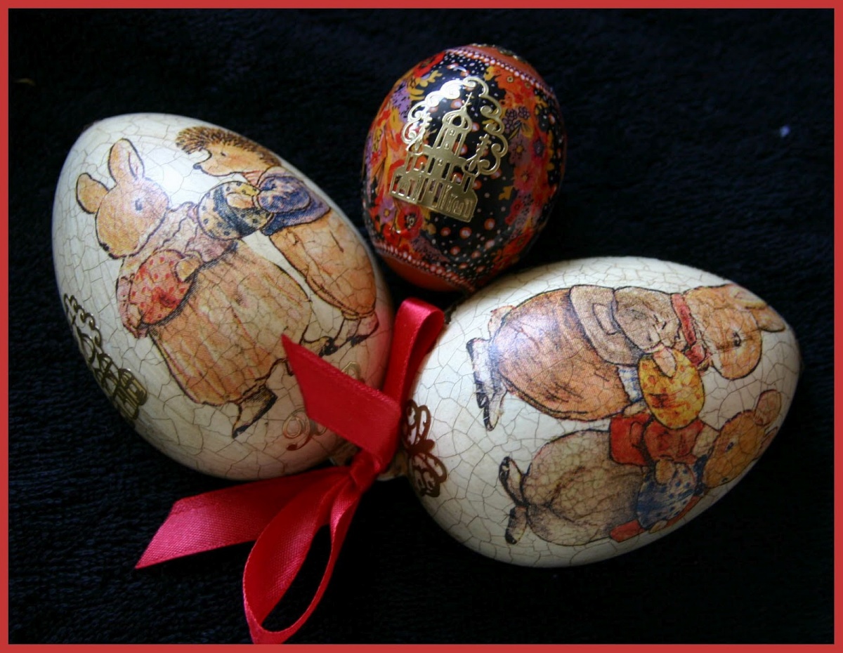 пасхальное яйцо в технике декупаж